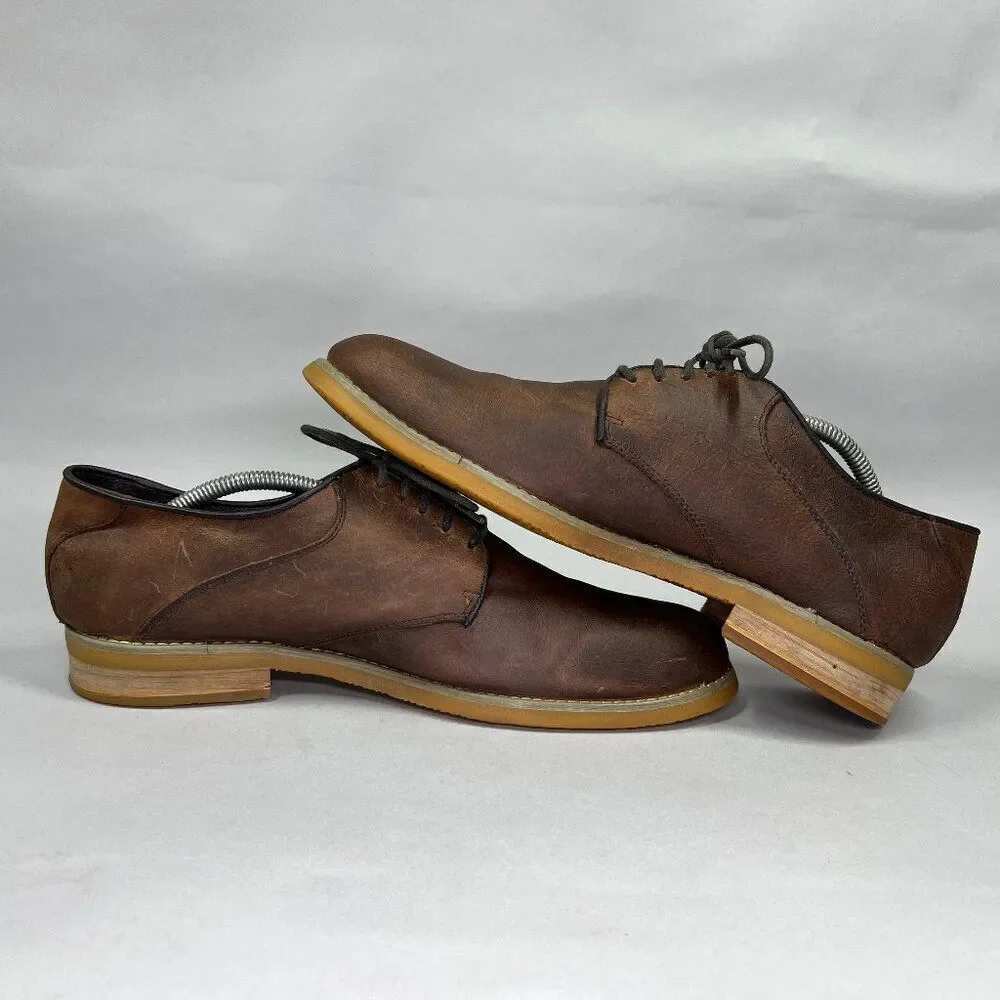 Bed Stu Men's Size 11‎ Luz Rustic Brown Leather Oxfords